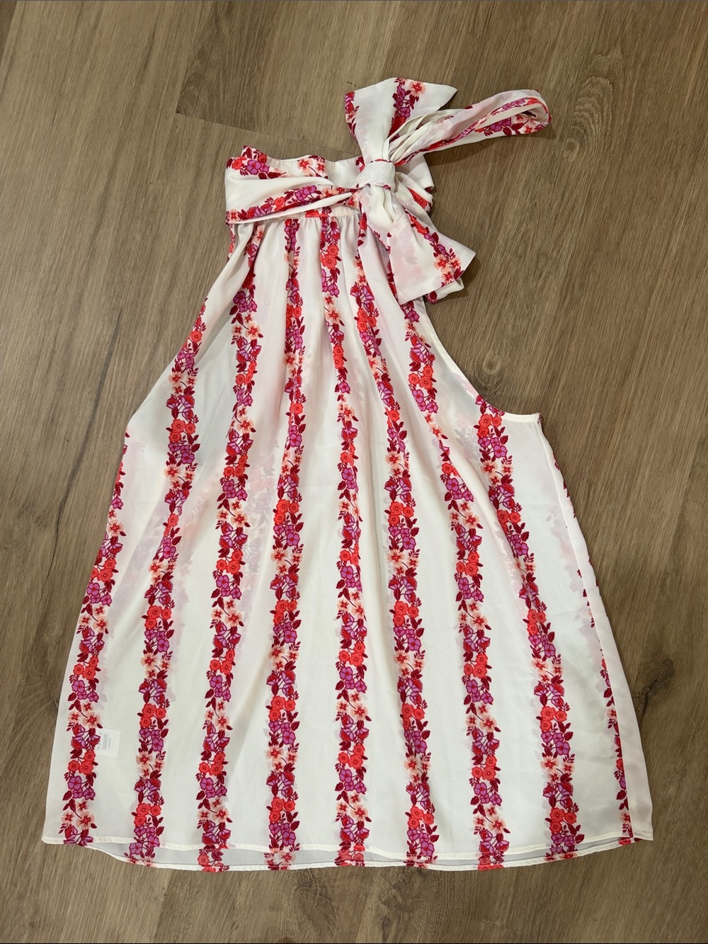 Ann Taylor Floral Stripe Halter Top